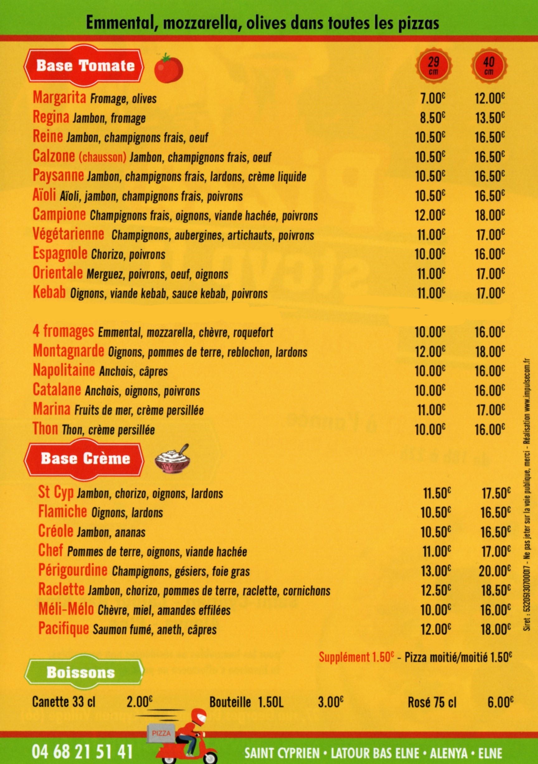 Décrypter 90+ imagen carte des pizzas fr.thptnganamst.edu.vn
